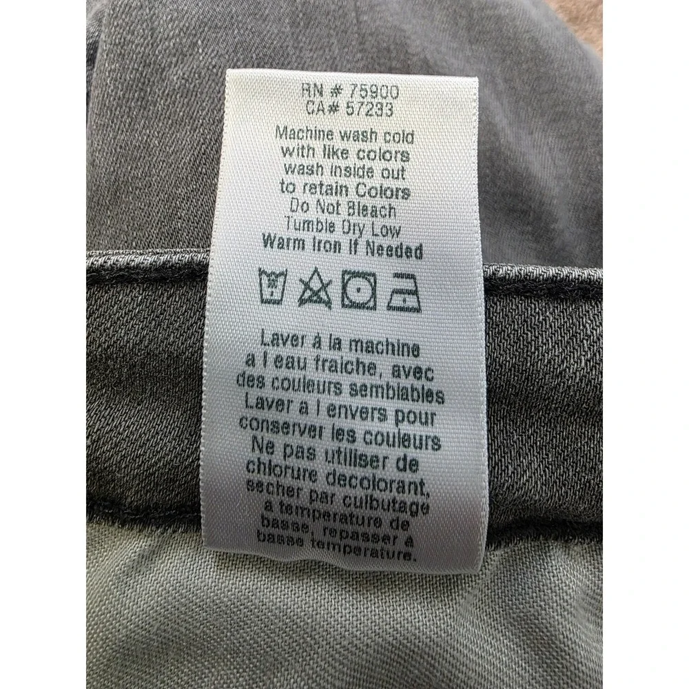 Big Star Alex Skinny Jeans Womens 29 Charcoal Grey Faded Mid Rise Denim FWALX3SU